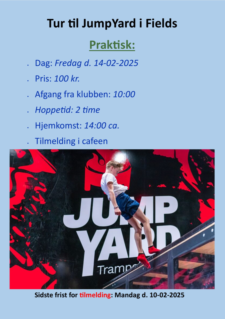 Tur til Jumpyard i vinterferien