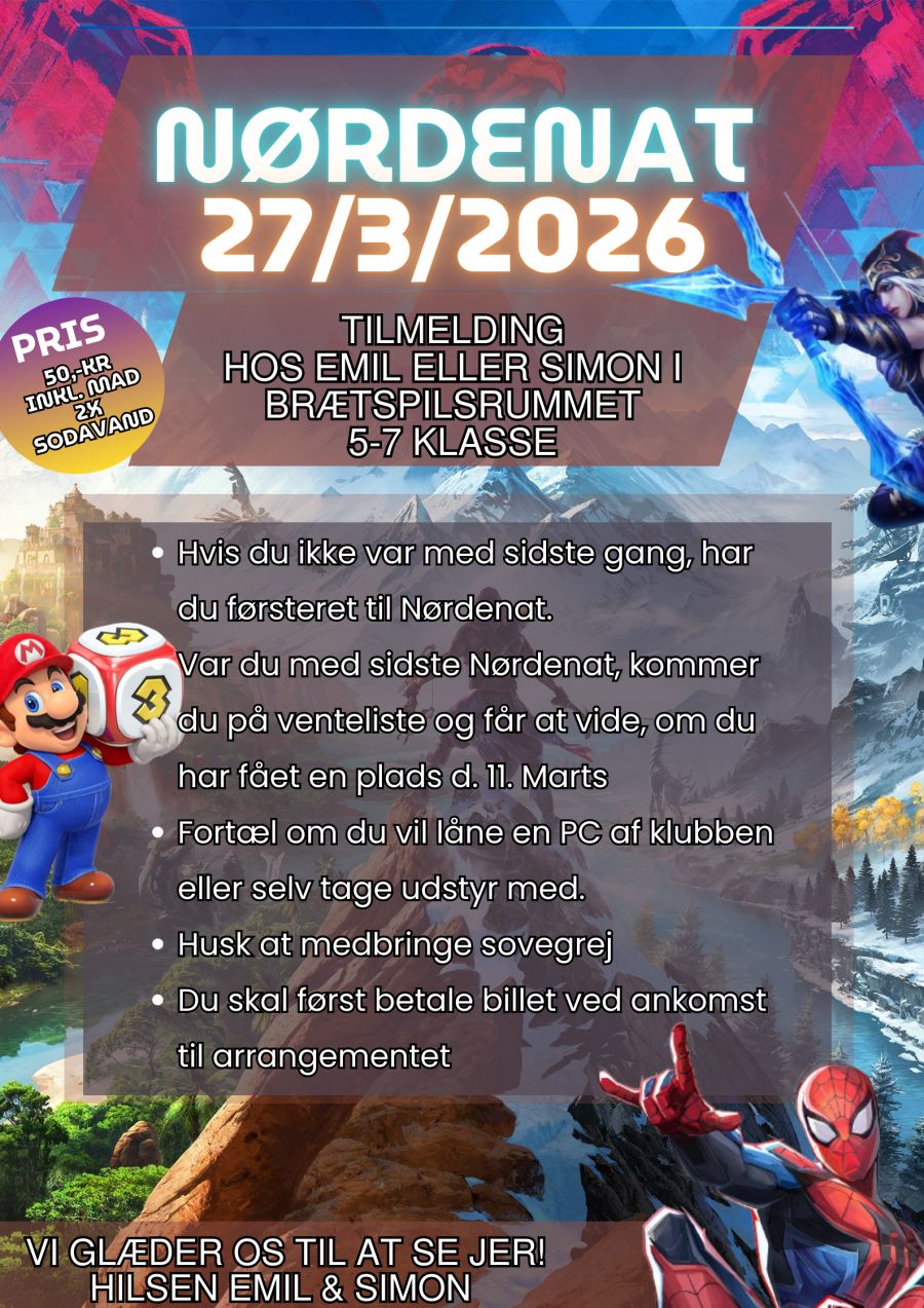 N&oslash;rdenat for&aring;r 2026 (for alle 5-7 klasser)
