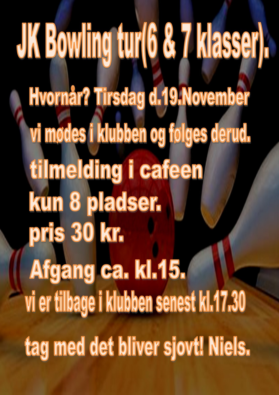 Bowling tur for 6 og 7 klasse