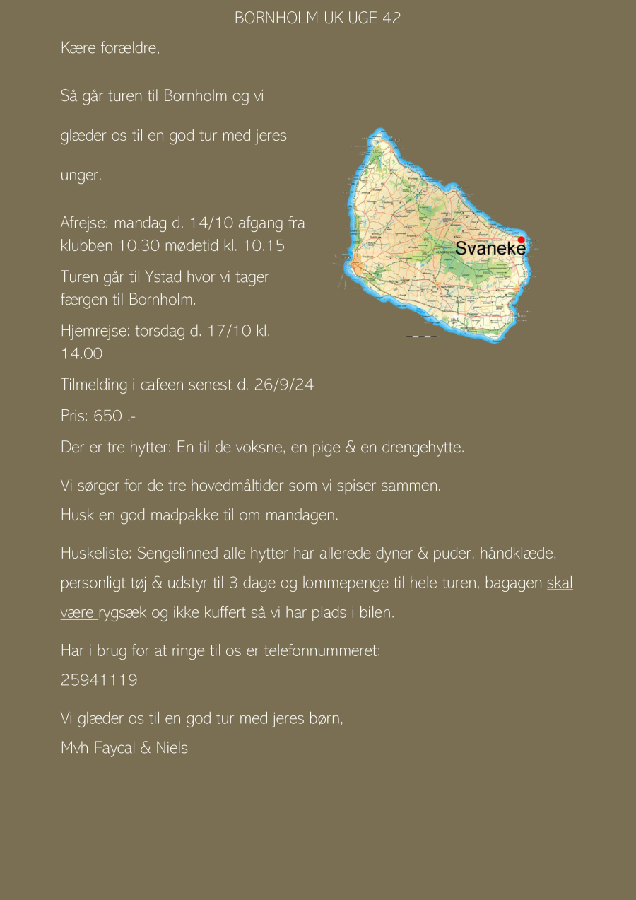 UK Tur Til Bonholm - Uge 42